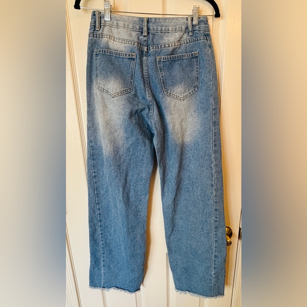 Stylish Blue Denim Jeans Teenager Size Medium Jeans Boyfriend - Picture 3 of 7